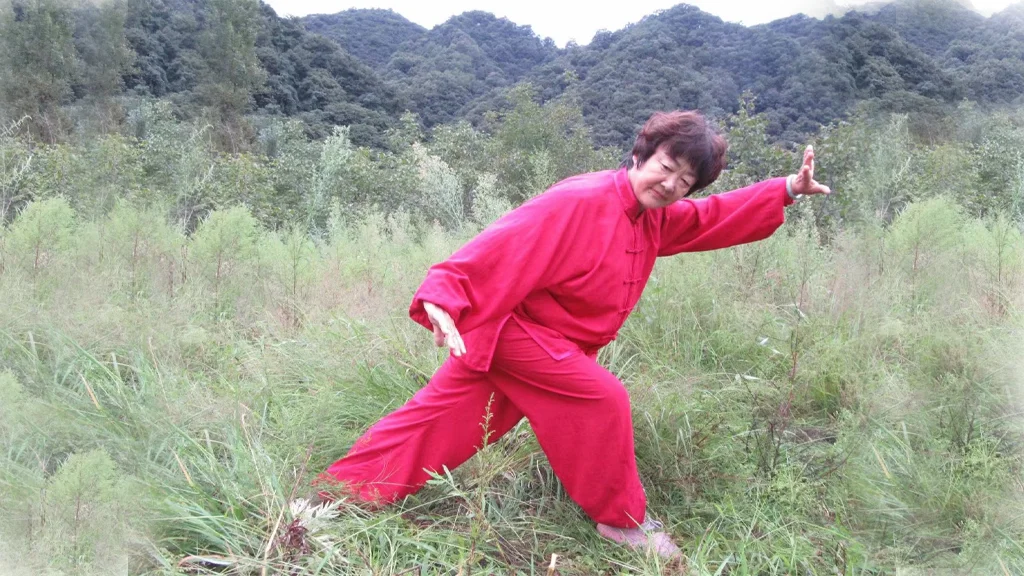 About-zhanzhuang and healing 7 yiquan zhanzhuang female student dragon stance standing practice