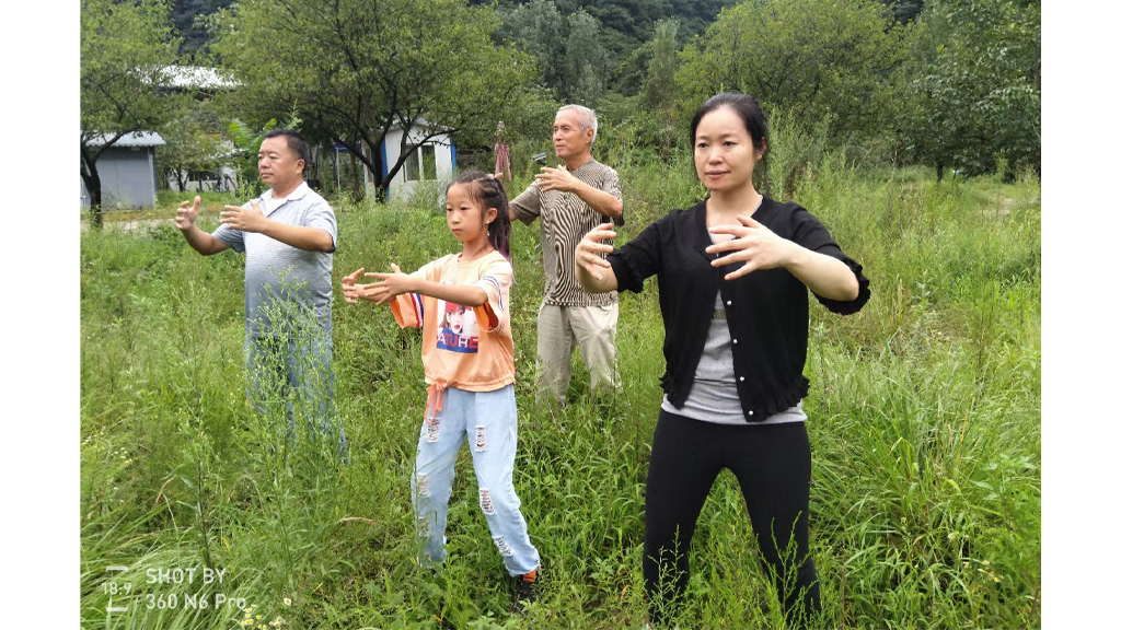 yiquan zhanzhuang group student standing practice meditation health exercise