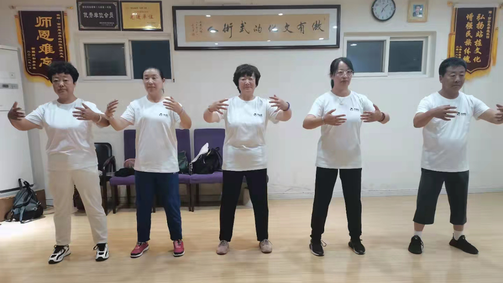 yiquan zhanzhuang group student standing practice meditation health exercise
