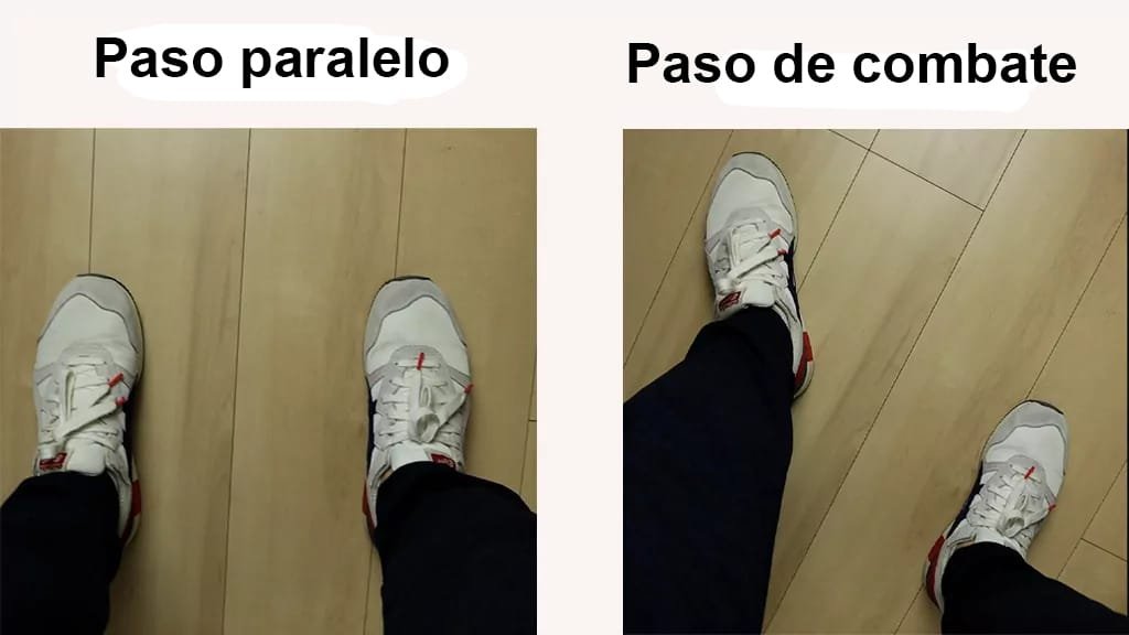 Española: Zhanzhuang 1 14 Zhanzhuang con Paso paralelo, Paso de combate